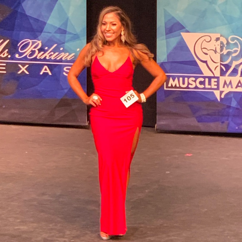 Superdown Red Spaghetti Strap Sleeveless Maxi Gown